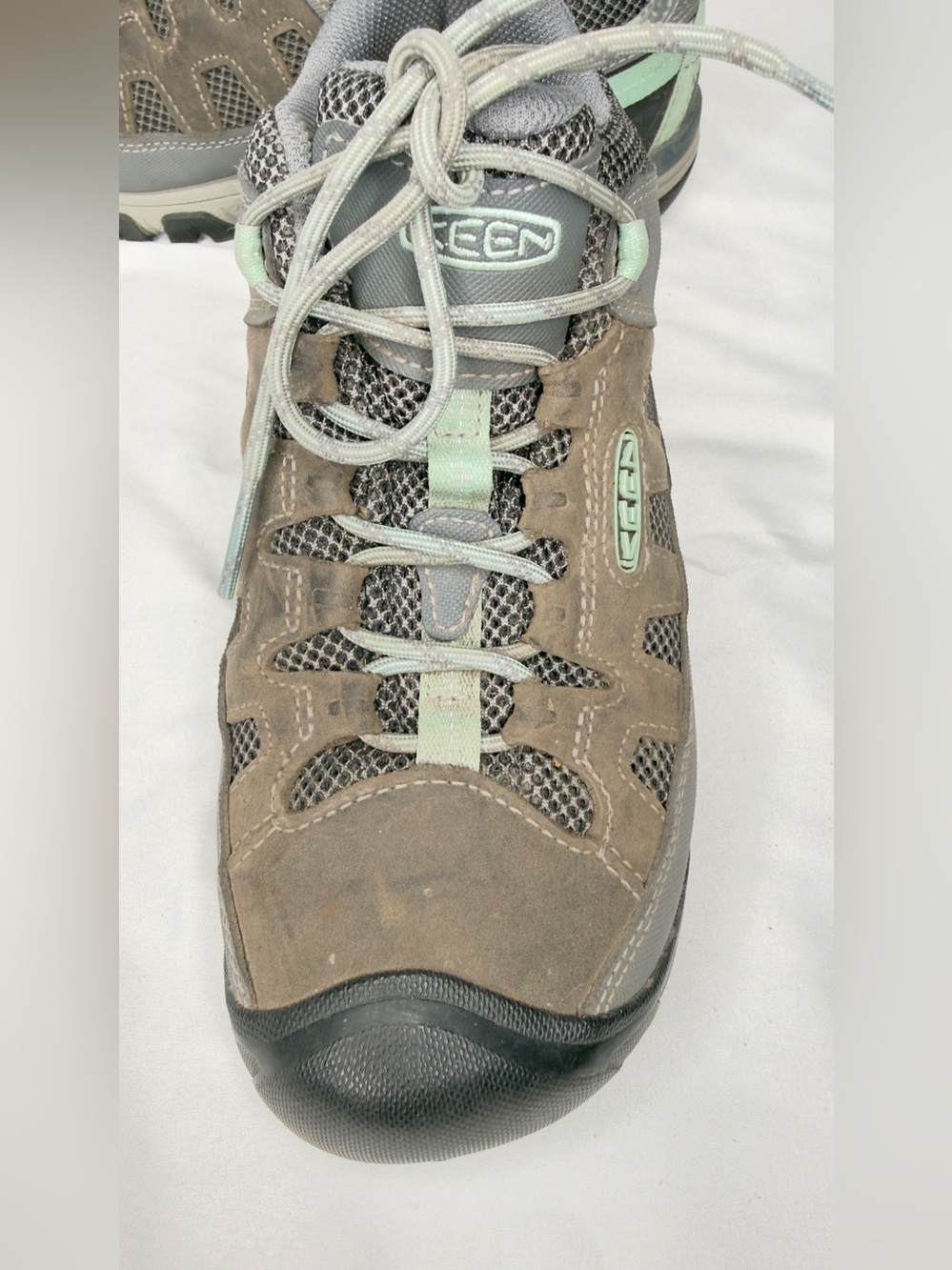 KEEN Women's Targhee Vent Hiking Shoes Steel Grey & Teal Size 9.5 - Picture 5 of 10
